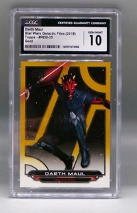 CGC 10 Star Wars Galactic Files DARTH MAUL gold #7/10 Topps trading card 2018 !! - Picture 1 of 3