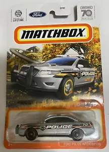 2023 Matchbox Ford Police Interceptor 23/100 70 Years Special Edition Silver - Picture 1 of 2