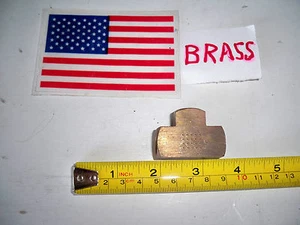 1/4" NPT "TEE" BRASS PIPE FITTING Plumbing WATER AIR FUEL OIL BOAT MADE IN USA - Picture 1 of 1