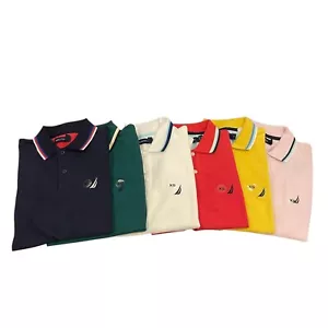 Nautica Men's Breathable Moisture Wicking Classic Fit Tipping Performance Polo - Picture 1 of 31