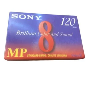 Sony 8mm MP 120 Standard Blank Video Cassette Tape P6-120MP - 120 Min - 1 Pack - Picture 1 of 4
