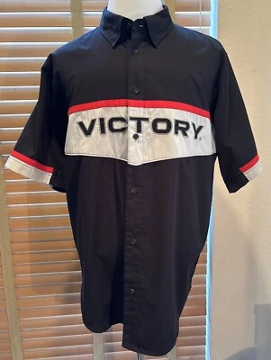Victory Motorcycle Button Up Mechanics Shirt Size L.                      P18718 - Image 1 of 4