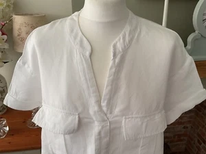 H&M White Linen Tunic Dress, size 12 - Picture 1 of 7