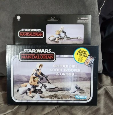 Bicicleta Speeder Star Wars The Vintage Collection Scout Trooper & Grogu Nueva Sellada Foto 1 de 2