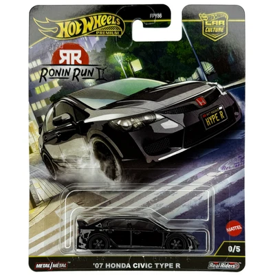 Hot Wheels Car Culture 2025 Ronin Run II '07 Honda Civic Type R 0/5 Chase Black - Image 1 of 2