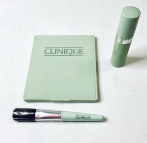 CLINIQUE SHEER POWDER BLUSHER RETRACTABLE W/ 4” COMPACT MIRROR & 4” BLUSH BRUSH - Picture 1 of 10