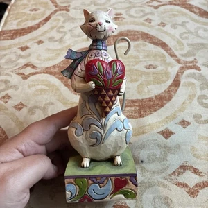 Jim Shore Katze Figur 7" Heartwood Creek 2009 Enesco Cozy Heart 4014990 - Bild 1 von 7