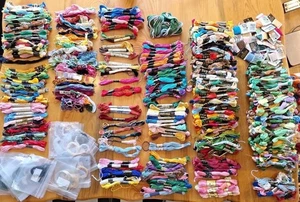 Embroidery Floss Skeins Assorted Colors 700+ Lot JP Coats DMC Star Bucilla Iris - Picture 1 of 21