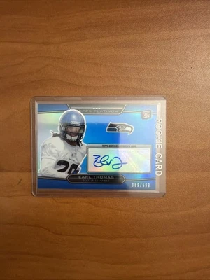 Earl Thomas III 2010 Topps Platinum Blue Refractor #’d 69/599 radiocontrol automático Seahawks Foto 1 de 2