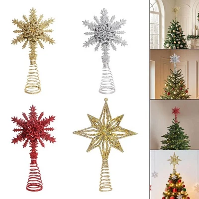 Puntale per albero di Natale con design cavo, decorazione per la cima - Immagine 1 di 2