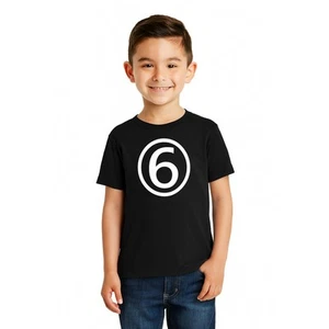 Kids' 6th Birthday Shirt Circle Number 6 Graphic Tee Size S (6/8) - Picture 1 of 7