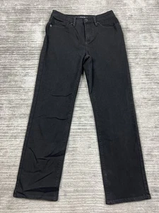 Lands End Jeans Womens 2 Black HIgh Rise Straight Jean Denim Casual - Picture 1 of 15