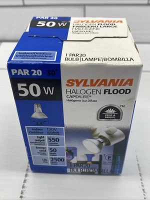 Sylvania PAR 20 Replacement Halogen Lamp Bulb 50W 30° Indoor Outdoor - Image 1 of 4