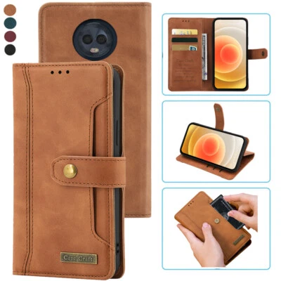 For Motorola Moto G6 Notebook Style Card Case,Leather Magnetic Flip Phone Case - Image 1 of 4