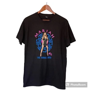 Mariah Carey #1's Black T-Shirt Unisex L Las Vegas 2015 Tour Music Band NWOT New - Picture 1 of 4