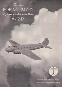 1934 Boeing 247-D Flugzeug Anzeige 22.01.2023n - Bild 1 von 1