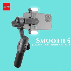 Zhiyun Smooth 5 3-Axis Handheld Gimbal Stabilizer for Smartphones iPhone Samsung - Picture 1 of 9