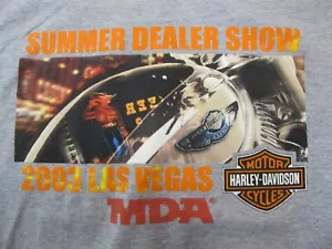 Harley-Davidson Summer Dealer Show 2003 Las Vegas MDA - Men's Small Gray T-Shirt - Picture 1 of 7