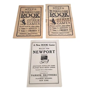 Libretti regole gioco Parker Brothers Rook vintage - Foto 1 di 6