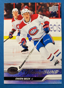 2023-24 Upper Deck #214 OWEN BECK Young Guns RC
