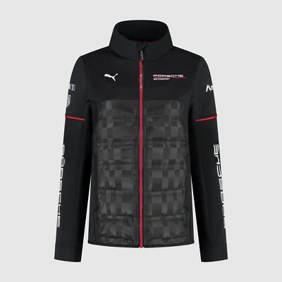 Chaqueta híbrida para mujer Porsche Motorsport PUMA Team Le Mans negra oficial Foto 1 de 4