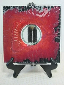 Charlton Glassworks Ikebana Vase/ Candle holder, Fused Glass, Signed 2004 - Picture 1 of 5