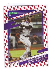 2021 Panini Donruss #103 Charlie Blackmon Presidential Collection /50 Rockies
