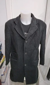 Soft elegange Abrigo Mezcla de Lana Usado Hombre Talla 54 Negro XXC256L - Imagen 1 de 8