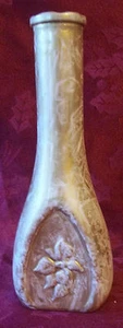 Flower Vase Gold with etched design on front - Picture 1 of 4