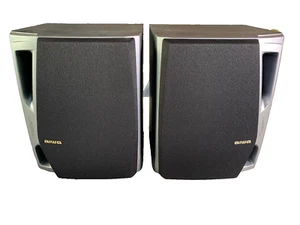 Vintage 1990s 90s AIWA Loudspeakers Bookshelf Speakers 3 Way 120 Watts! Raw Wire - Picture 1 of 23