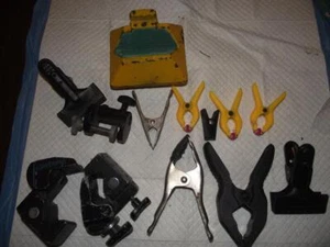 LOT OF PROFESSIONAL LIGHTING ACCESSORIES, CLAMPS, WEIGHTS AND MORE, LOOK PHOTOS - Picture 1 of 6