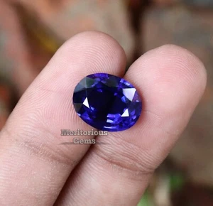7-8 KT AAA einwandfrei natürlicher Ceylonblau Saphir lose oval geschnittener Edelstein - Bild 1 von 7