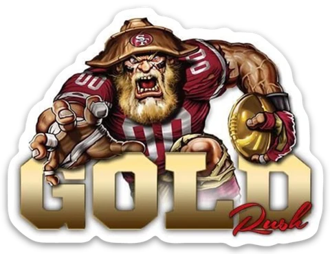 San Francisco 49ers "Gold Rush" NFL Football Character Type Die-Cut MAGNET Cover