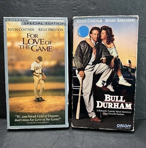 Bull Durham 1988 & For Love of The Game 1999 Baseball Kevin Kostner VHS Tested! - Picture 1 of 8