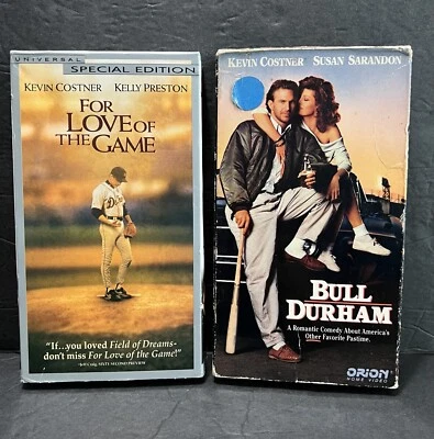 Bull Durham 1988 & For Love of The Game 1999 Baseball Kevin Kostner VHS Tested! - Image 1 of 4