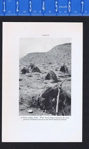 Hidatsa Bull-Boat & A Paiute Village, Utah - 1934 impresión Smithsonian - Imagen 1 de 2