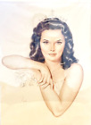 MAGNIFICENT ALBERTO VARGAS WATERCOLOR ON BOARD PAINTING OF MISS ALICE ANN KELLEY