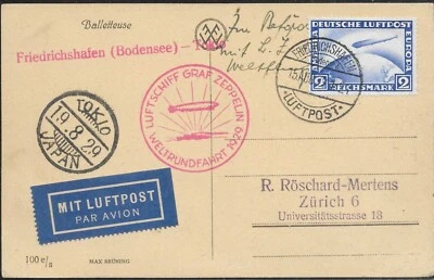 Graf Zeppelin 1929, Weltrundfahrt Friedrichshafen- Tokio - Bild 1 von 2