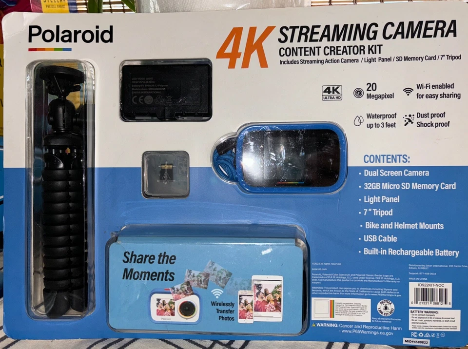 Polaroid ID922KIT-NOC 4k/Ultra HD Action Cam Kit