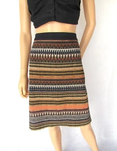 Marks & Spencer patterned pencil skirt, stretchy summer knee length, size 16 - Picture 1 of 8