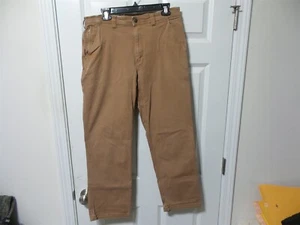 DULUTH TRADING CO. FLEX FIRE HOSE MEN'S WORK TROUSERS PANTS 36" x 32" BROWN - Picture 1 of 12