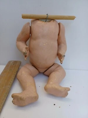 Corpo in cartapesta per Bébé Caractère testa bisquit Primi '900 originale antico - Immagine 1 di 4