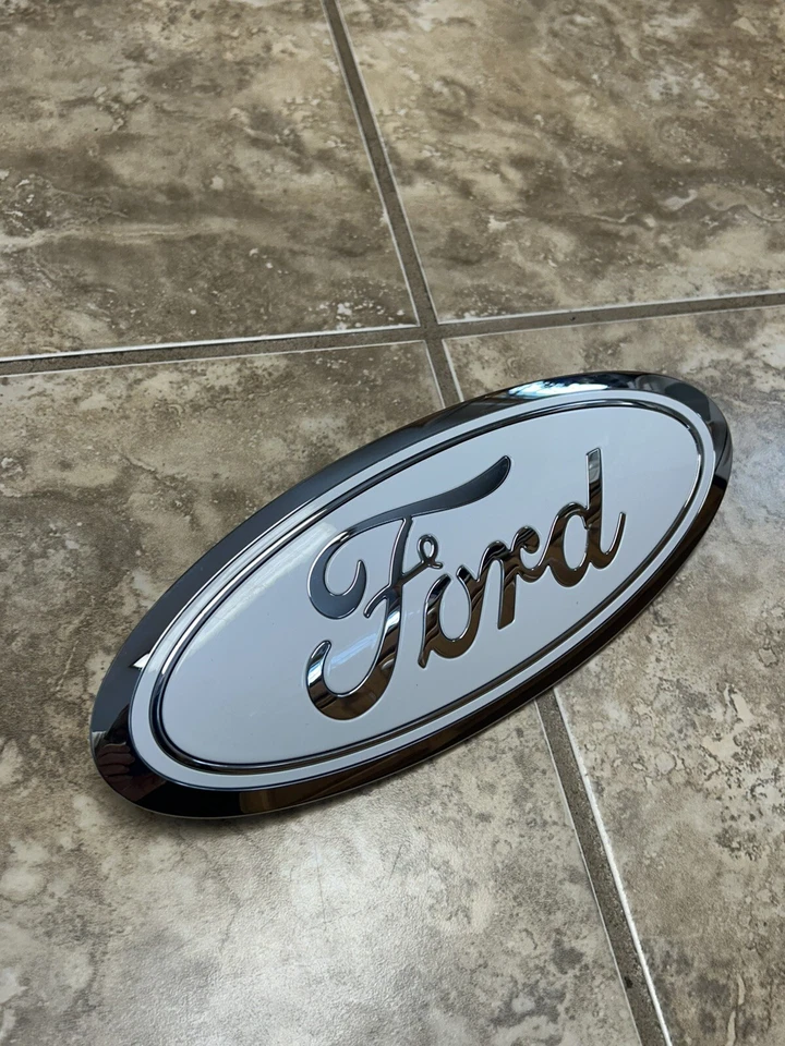 2011-2016 Ford F250 F350 Super Duty Grill 13" Tri Branco Platina/Cromo - Imagem 1 de 1