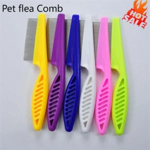 Peigne Anti-Puces Pour Animaux De Compagnie Dents Fines En Acier Inoxydable ~ - Photo 1/18