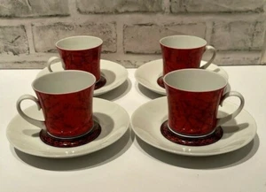 Block Bidasoa Cups and Saucer- Set of 4 - Picture 1 of 12