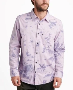 Junk Food Men's Lavender Frost Renzo Tie-Dye Long Sleeve Button Up Shirt Size S - Picture 1 of 1
