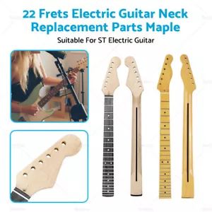 22 Frets Electric Guitar Neck Maple Suitable For ST Guitar Replacement Parts - Picture 1 of 27