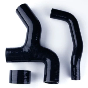 Black For Subaru Forester XT 2.5L 2004-2008  Silicone Intercooler Hose Kit Set - Picture 1 of 9