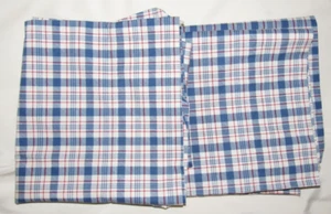 Ralph Lauren OAKLEY Red White Blue Plaid Pair KING Pillowcases Cotton USA NEW - Picture 1 of 5