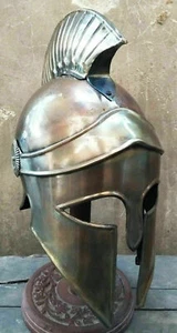 Royal Greek Corinthian Helmet Armor Medieval Knight Spartan Finish : Antique NEW - Picture 1 of 4